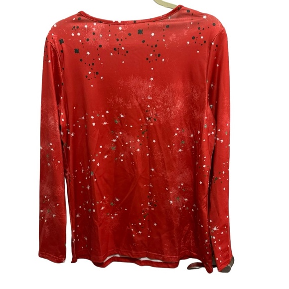 Red Christmas Tree long sleeve Tshirt, Size M, New IN Package - Picture 4 of 4